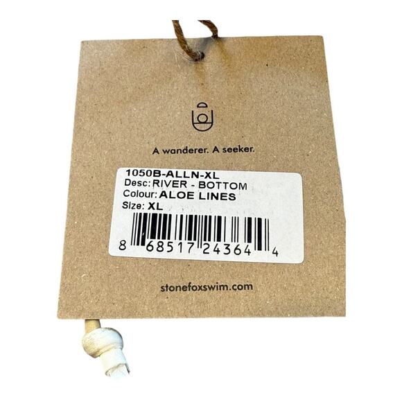 NEW Stone Fox Swim Women’s XL River‎ Bottom Aloe Lines NWT - Picture 3 of 4